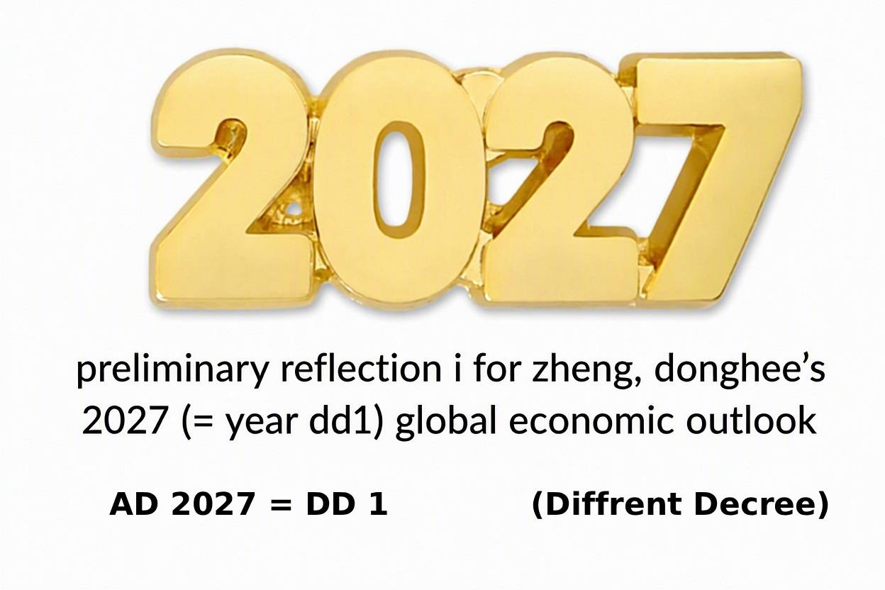 정동희의 2027년(=DD 1년) 글로벌 경제전망을 위한 예비 고찰 Ⅰ Preliminary Reflection I for Zheng, Donghee’s 2027 (= Year DD 1) Global Economic Outlook